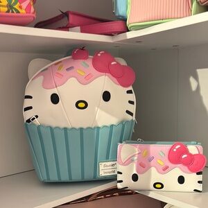 Loungefly Pink and Blue Hello Kitty Cupcake Bag